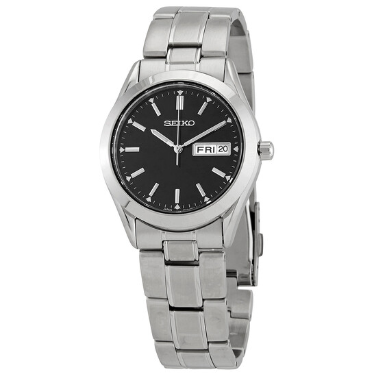 Seiko Essentials Quartz Black Dial Men's Watch SUR361