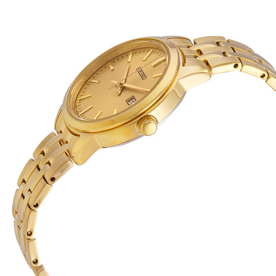 SEIKO ESSENTIALS セイコー CHAMPANE DIAL LEATHER LADIES WATCH BRAND NEW* Seiko Essentials Champagne Dial Leather Band