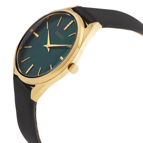 Seiko Essentials Quartz Green Mother of Pearl Dial Ladies Watch SWR080P1