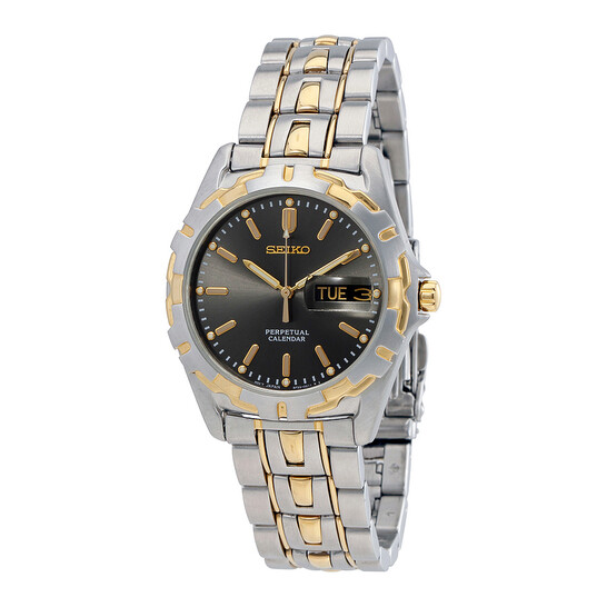 Seiko Perpetual Calendar Black Dial Men's Watch SMD008