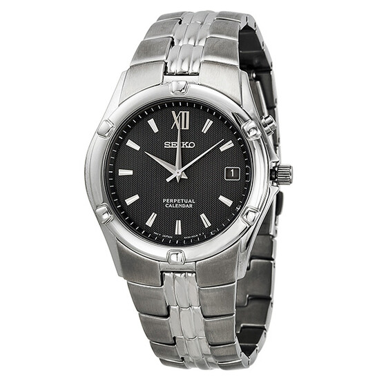 Seiko Perpetual Calendar Stainless Steel Men's Watch SNQ067