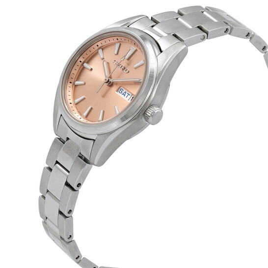 Seiko Quartz Peach Dial Ladies Watch SUR351P1 4954628236050