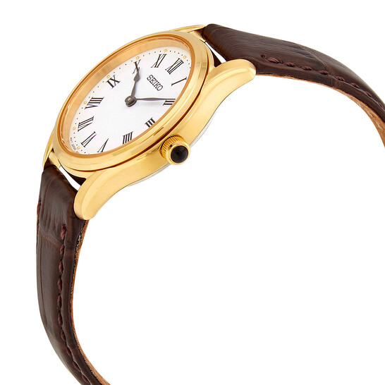 アナログ腕時計 SEIKO | Quartz White Dial Brown Leather Ladies Watch Seiko Quartz White Dial Brown Leather Ladies Watch SWR072P1
