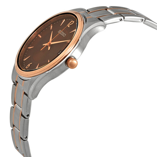 Seiko Sapphire Quartz Brown Dial Men's Watch SUR470P1