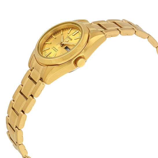 Seiko Series 5 Automatic Gold Dial Ladies Watch SYMK20