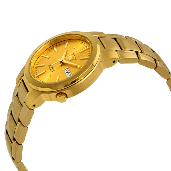 Seiko Series 5 Automatic Gold Dial Men's Watch SNKA10 - 546x546 Image #2