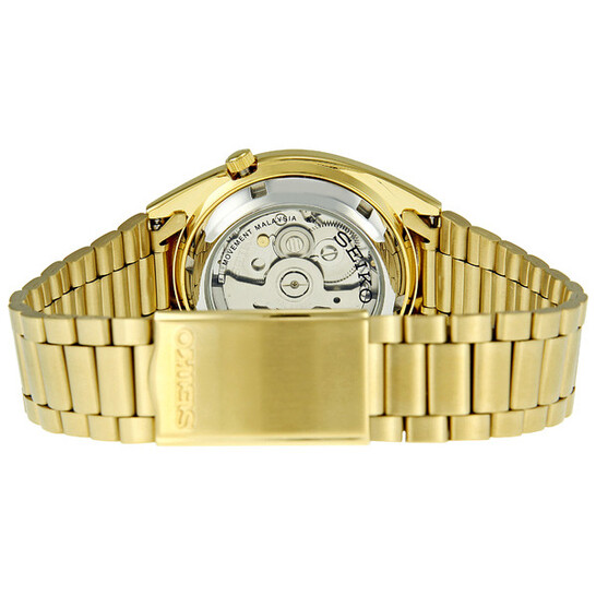 Seiko Series 5 Automatic Gold Dial Yellow Gold-tone Men's