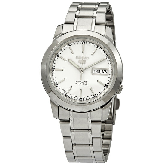 Seiko Series 5 Automatic White Dial Men's Watch SNKE49J1
