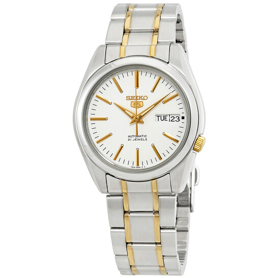 セイコー5 SEIKO5 ホワイト 2005 Seiko 5 White Ghost 5 Logo Men's Wrist-Watch – Mecalco