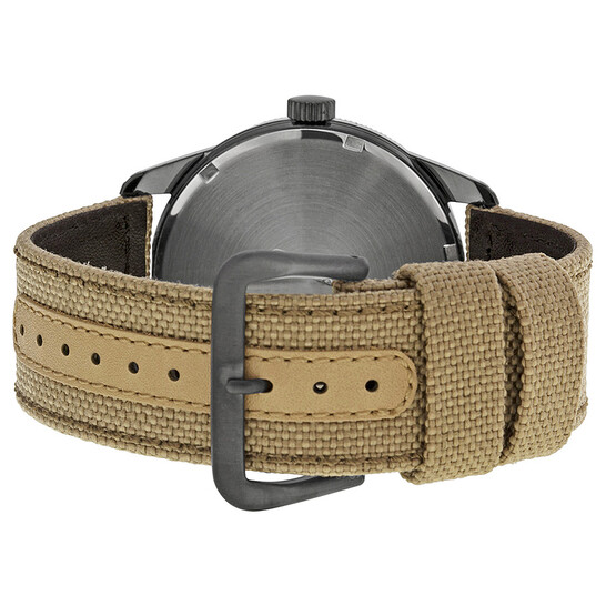 Seiko Solar Black Dial Beige Nylon Men's Watch SNE331 029665173355