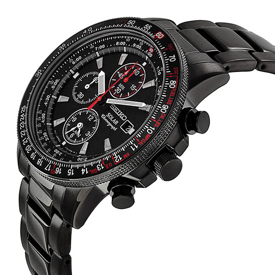 OZOZSEIKO SOLAR CHRONOGRAPH ブラック SSC139 – Seiko USA