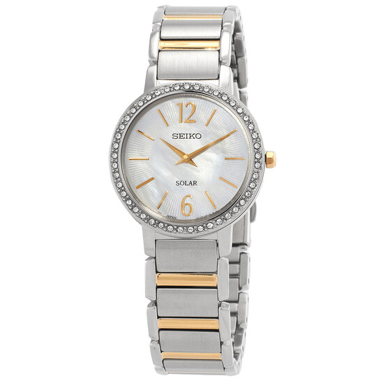 Seiko Solar Mother of Pearl Dial Ladies Watch SUP469  display picture 1