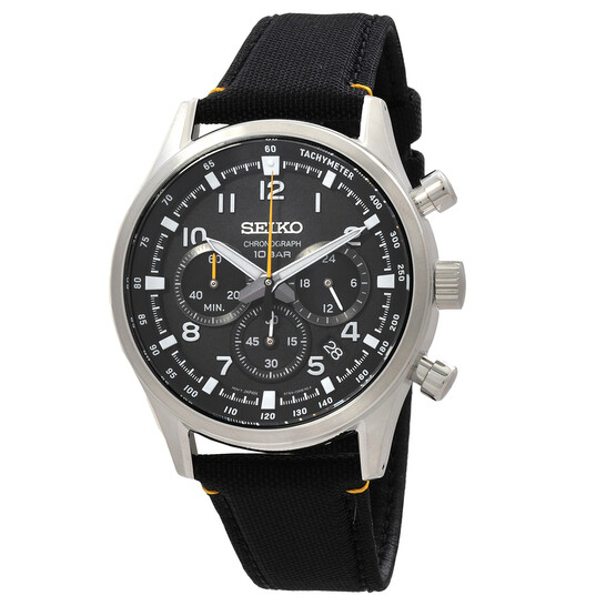 Seiko Sport Chronograph Quartz Black Dial Men's Watch