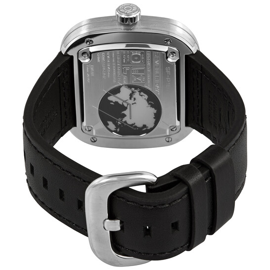 Sevenfriday Automatic Black Leather Band Men's Watch P1B/01