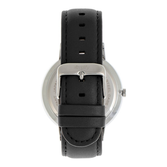 Simplify The 6500 Quartz Black Dial Black Leather Watch SIM6502 - 546x546 Image #2
