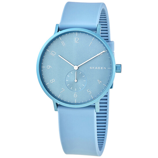 SKAGEN ライトブルー　腕時計 Skagen Aaren Kulor Aluminum Quartz Light Blue Dial Unisex Watch