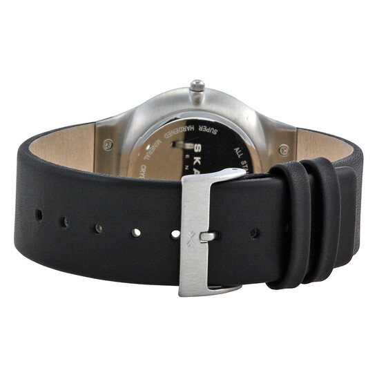 Skagen Black Dial Black Leather Men's Watch 233XXLSLB