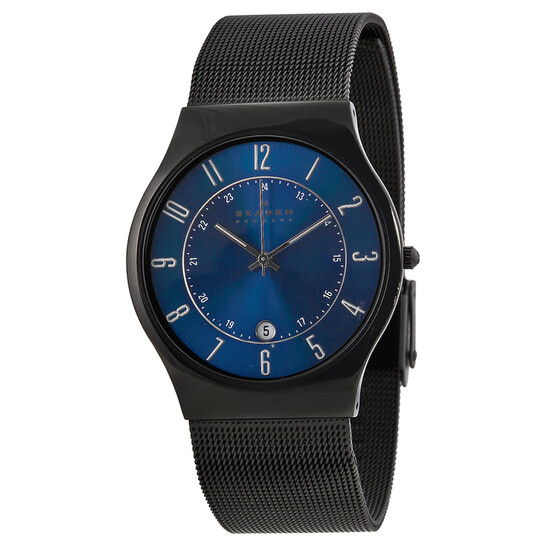 Skagen Denmark Blue Dial Titanium Men's Watch 233XLTMN