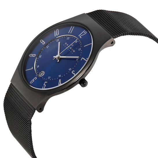 Skagen Denmark Blue Dial Titanium Men's Watch 233XLTMN