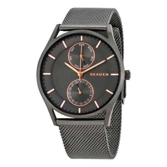 Skagen Women\'s Holst Grey Leather Watch 71+wkZNgWrL._AC_SY350_QL30_.jpg main image 3