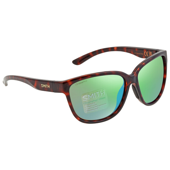 Smith Monterey ChromaPop Glass Polarized Green Mirror Square Ladies  Sunglasses 204449 086/UI 58
