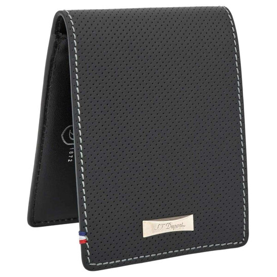 S.T. Dupont Defi Perforated 6 Card Black Leather Wallet 170401DC
