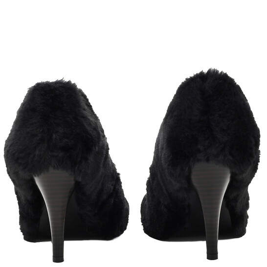 Stella McCartney Black Ryder Shaggy Stiletto Pumps, Brand Size 35