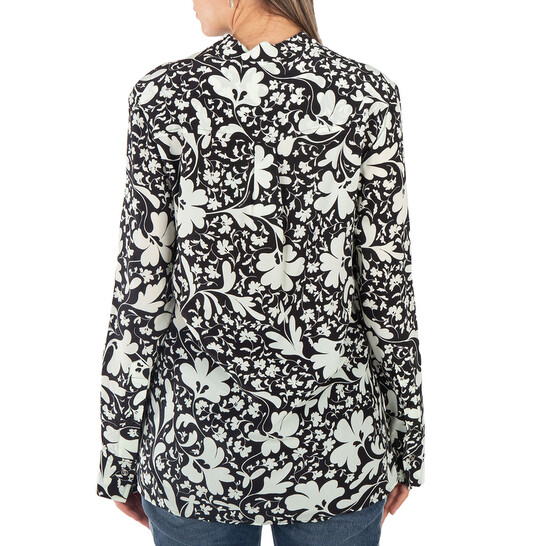 Stella McCartney Black Silk Forest Floral Print Shirt, Brand