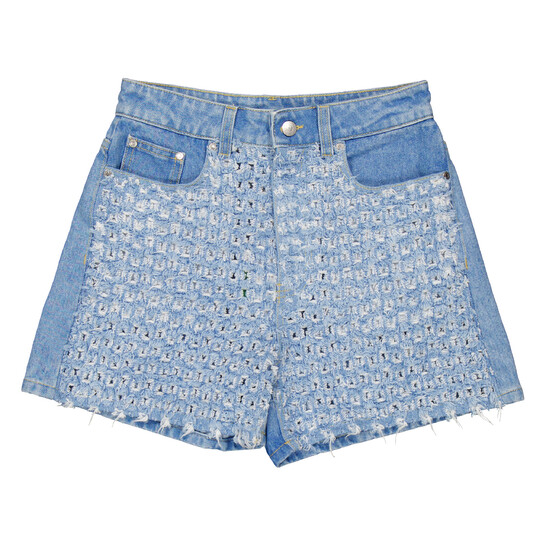 Stella Mccartney Boucle Denim Shorts, Size 25 - 546x546 Image #6
