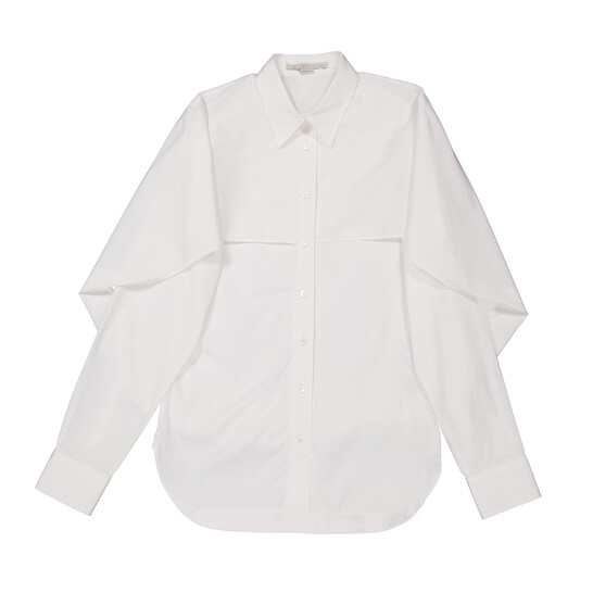 Stella McCartney Cape Layer Long Sleeve Shirt, Brand Size 38 ( US
