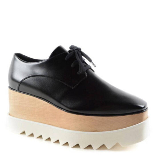 Stella McCartney Elyse Platform Lace-Up Shoes, Brand Size 39