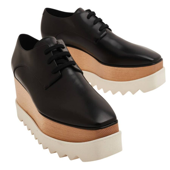 【Stella McCartney】国内発送★ Lace Up Platforms STELLA MCCARTNEY Elyse Platform Lace-Up Sneakers in Black