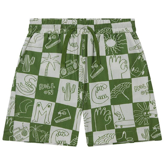 Stella Mccartney Kids Checkboard Skater Print Shorts, Size 8 Stella Mccartney Kids Checkboard Skater Print Shorts, Size 8 - 546x546