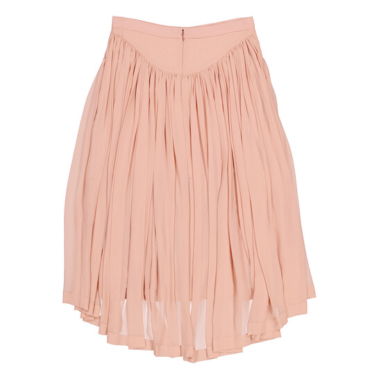 STELLAMcCARTNEY / ロングスカート/36/ポリエステル/PNK/540306 SLA61 Stella McCartney Ladies Rose, Rose Pleated Silk Midi Flare Skirts