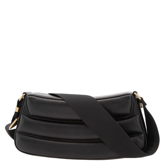 Sac à Bandoulière Stella McCartney S-Wave - Cuir Végétalien Noir - Occasion Comme Neuf - Italie
