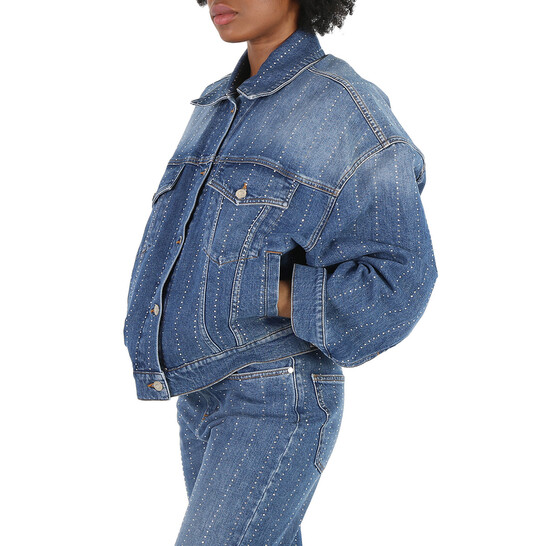 Stella McCartney Vintage Dark Diamante Striped Hotfix Oversized