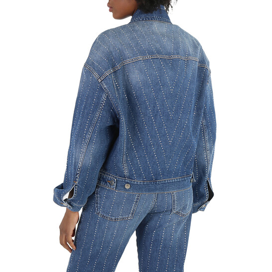 Stella McCartney Vintage Dark Diamante Striped Hotfix Oversized