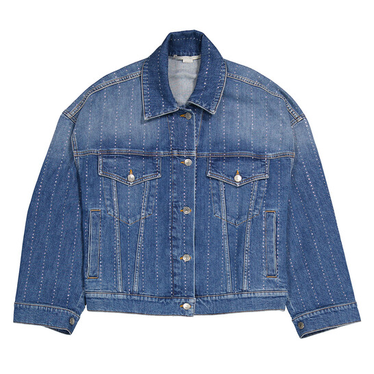 Stella McCartney Vintage Dark Diamante Striped Hotfix Oversized