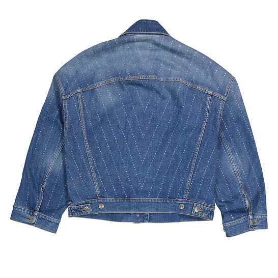 Stella McCartney Vintage Dark Diamante Striped Hotfix Oversized