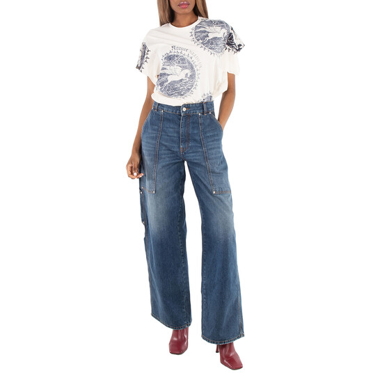 Stella McCartney White Summer Cocktail T-Shirt