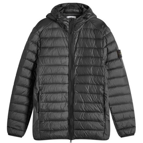 Stone Island Men's Black Loom Woven Chambers Recycled Nylon