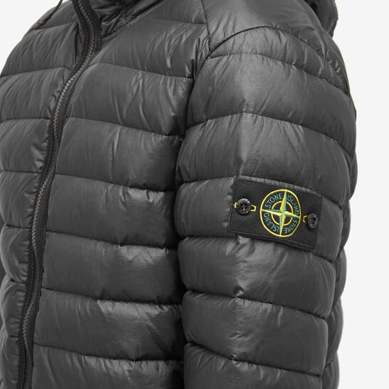 Stone Island Men's Black Loom Woven Chambers Recycled Nylon