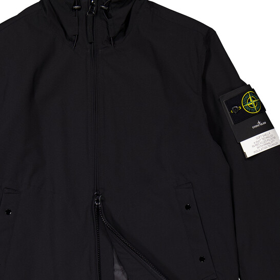 Stone Island Men's Black Shell-R_E.Dye Hooded Blouson, Size