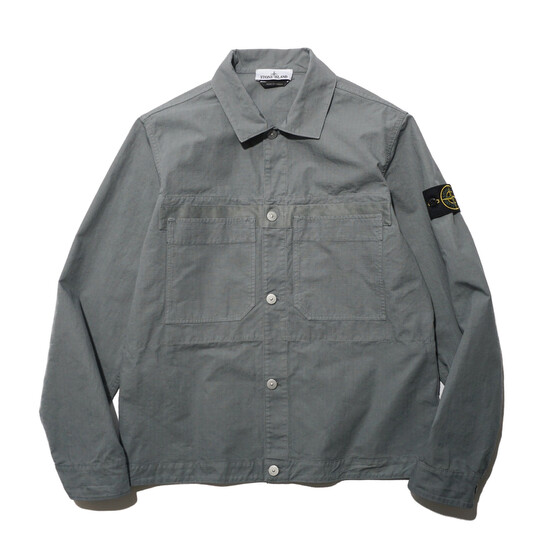 Clothing Stone Island Structured Cotton Overshirt Stone Island