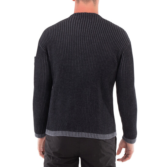 Stone Island Men's Melange Charcoal Vanise Full Rib Rws Wool