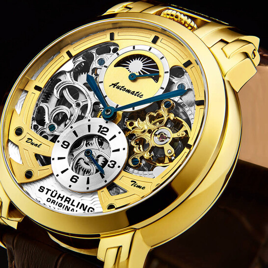 Stuhrling Original Legacy Automatic Gold Dial Men display picture 1