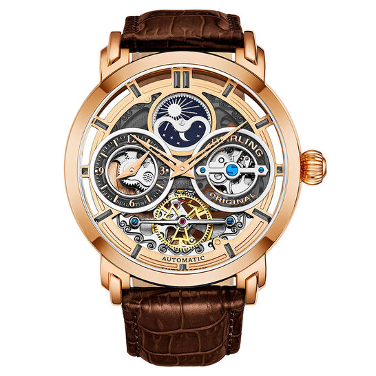 Stuhrling Original Legacy Automatic Rose Gold Dial Men's Watch