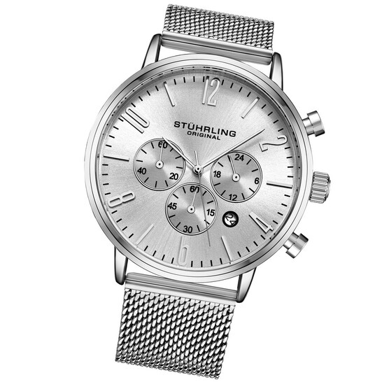 Stuhrling Original Monaco Chronograph Quartz Silver Dial Men's Watch M16248 Stuhrling Original Monaco Chronograph Quartz Silver Dial Men's Watch M16248 - 546x546 Image #2