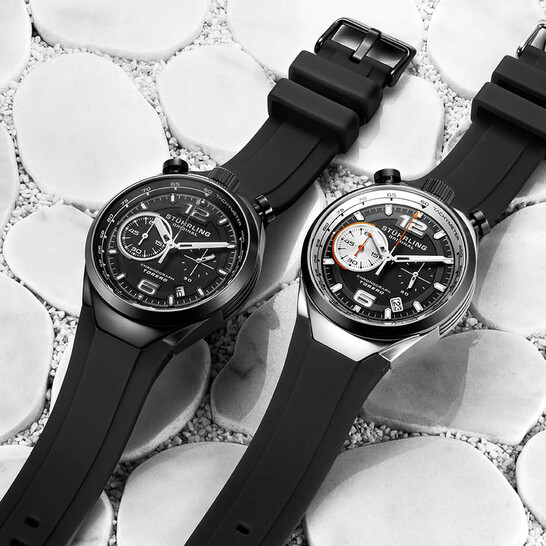 Stuhrling Original Monaco Quartz Black Dial Men's Watch M13532 - 546x546 Image #2