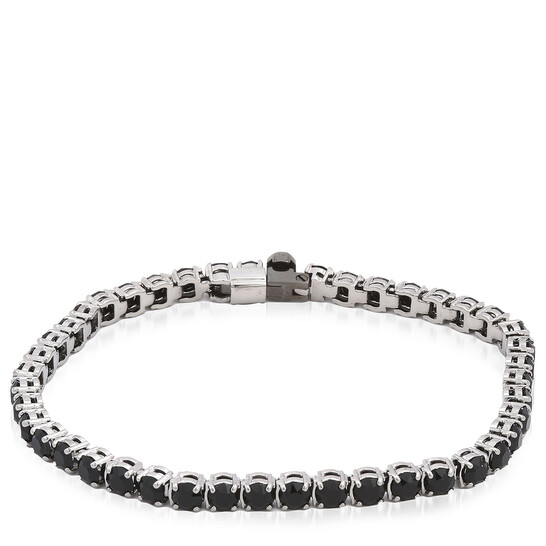 Swarovski Black Ruthenium Plated Round Cut Matrix Tennis